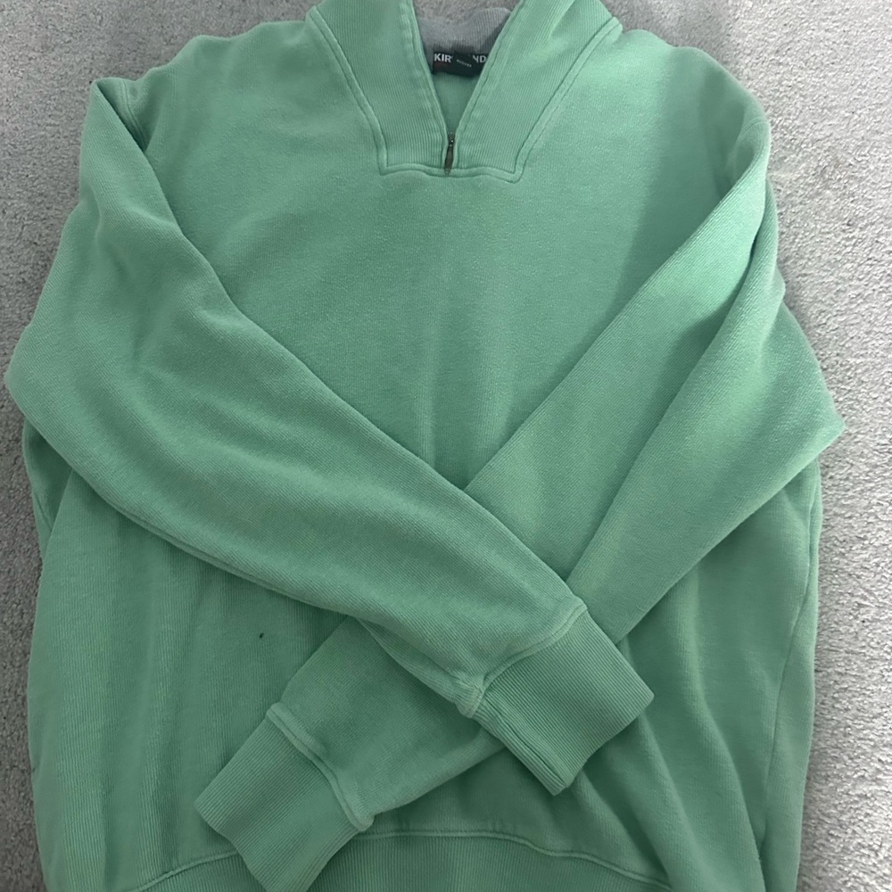 Kirkland Signature Men's Mint Zip-Up Sweater
